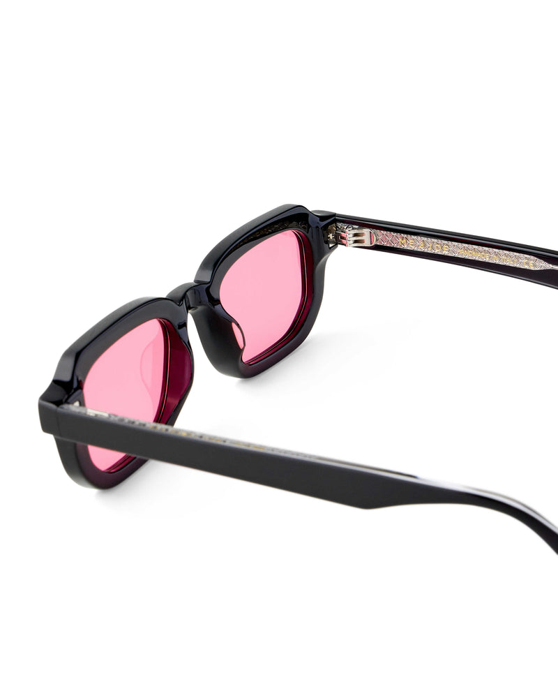 SUNGLASSES-WOMEN-MEN-UNISEX-DRAKE-BLACK-CUSTOMLENSES-FLAMINGO-DETAILS