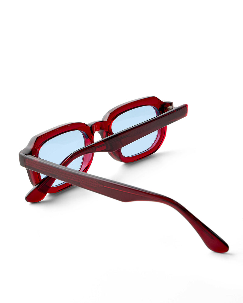 SUNGLASSES-WOMEN-MEN-UNISEX-DRAKE-RED-CUSTOMLENSES-BLUEJEAN-TEMPLE