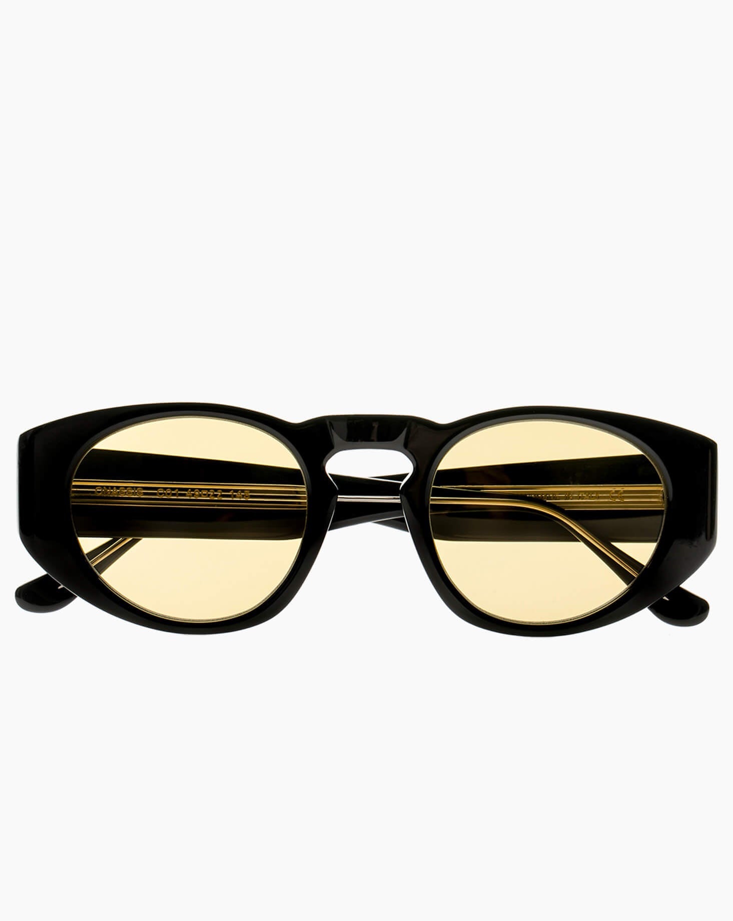 SUNGLASSES-ONASSIS-BLACK-YELLOW |BLACK CUSTOM LENSES-PINA COLADA