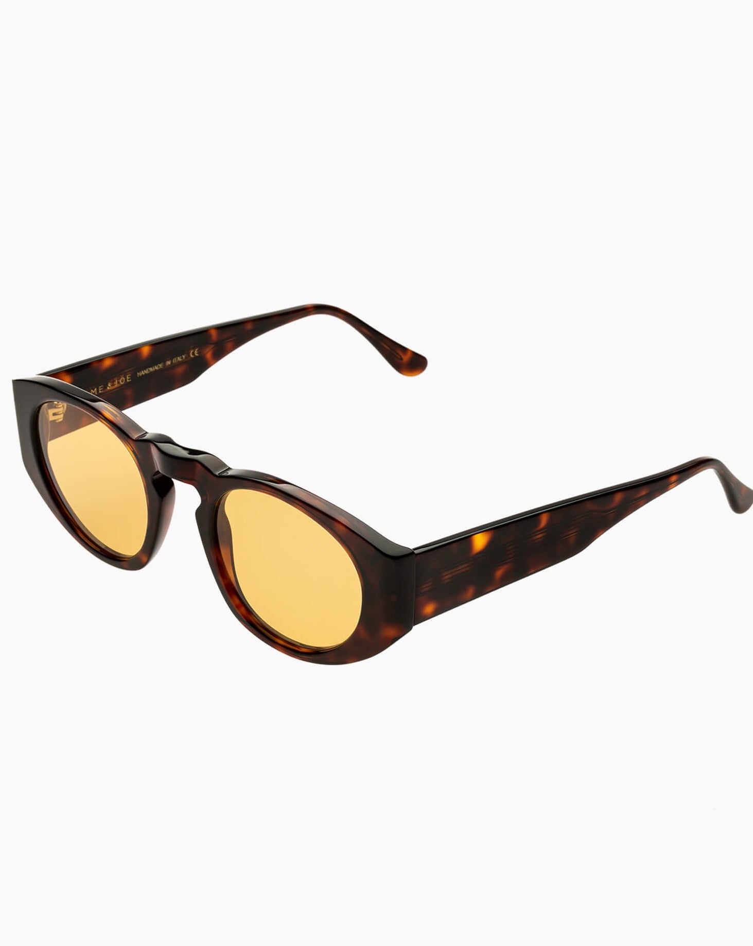 SUNGLASSES-ONASSIS-TORTOISE-YELLOW-SIDE  |TORTOISE CUSTOM LENSES-PINA COLADA