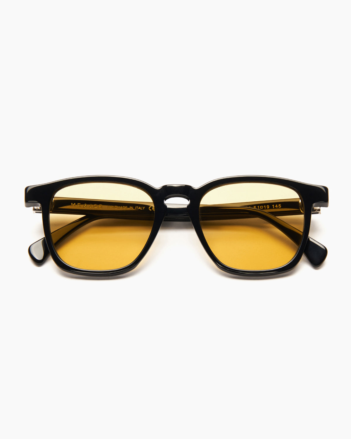 SUNGLASSES-WOMEN-MEN-UNISEX-ALFIE-STUDIO-BLACK-YELLOW-FRONT |BLACK CUSTOM LENSES-PINA COLADA