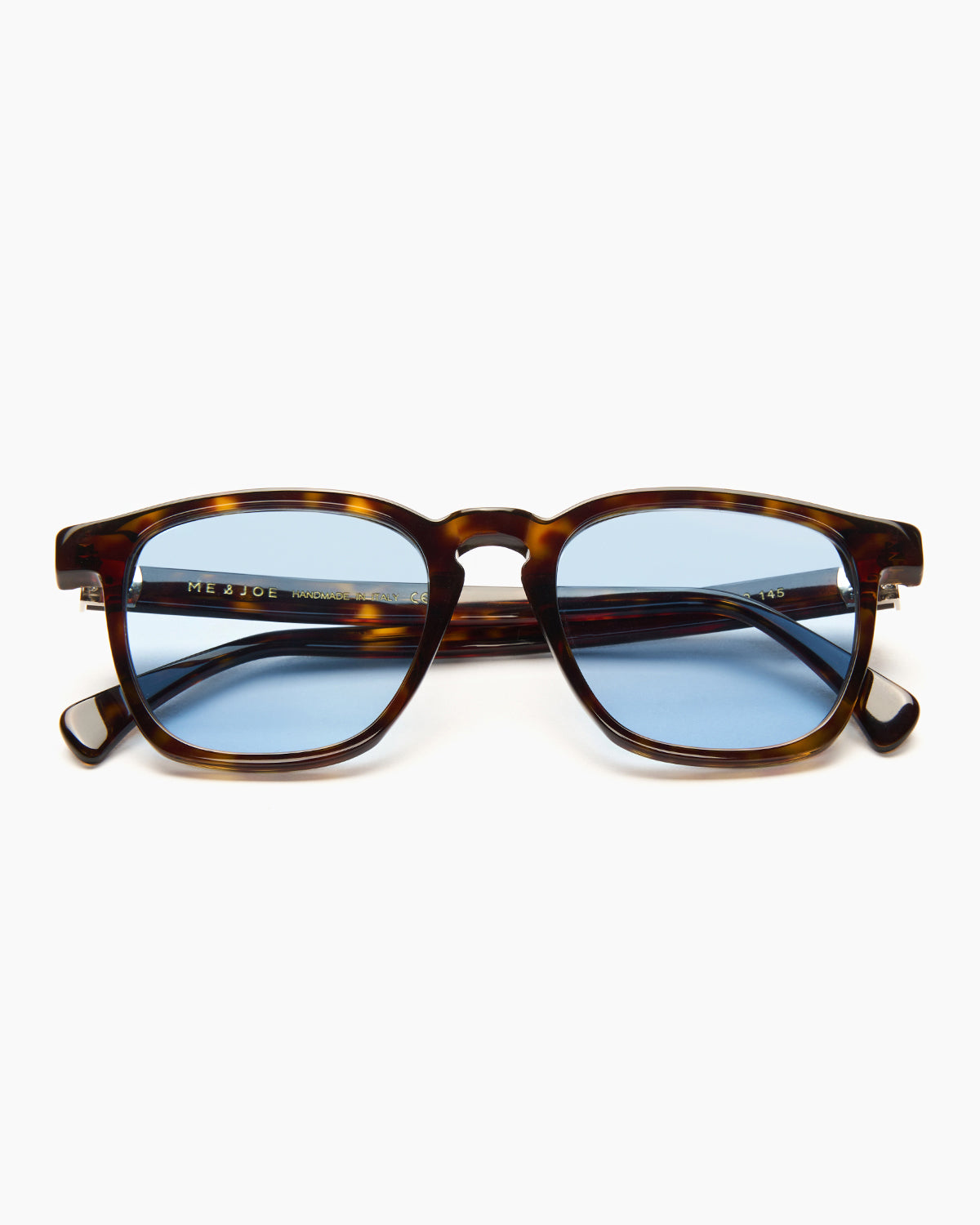 SUNGLASSES-WOMEN-MEN-UNISEX-ALFIE-STUDIO-TORTOISE-BLUE-FRONT |TORTOISE CUSTOM LENSES-BLUE JEAN