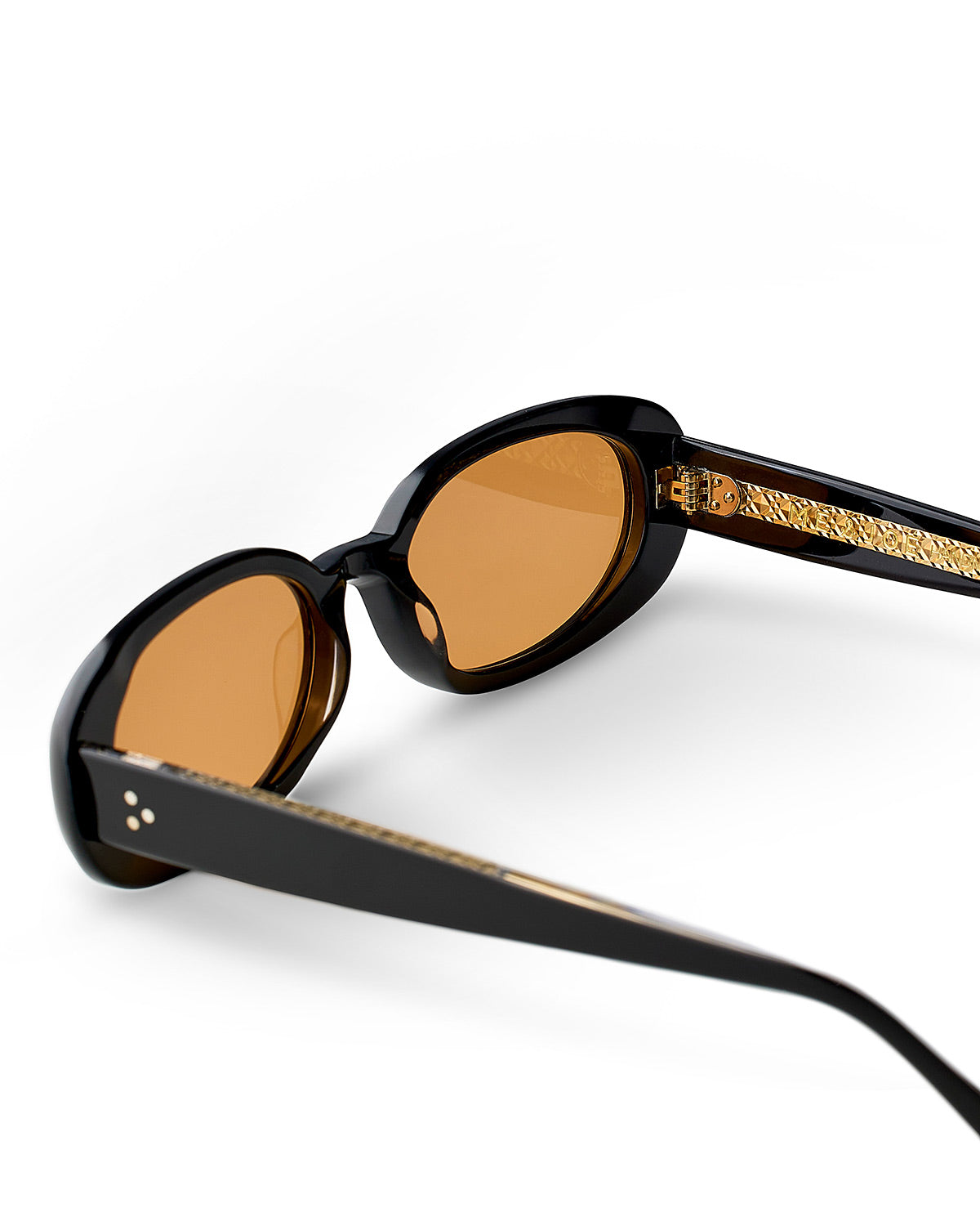 SUNGLASSES-WOMEN-MEN-UNISEX-ARIA-BLACK-CUSTOM-SUNSET-DETAILS |BLACK CUSTOM LENSES-SUNSET