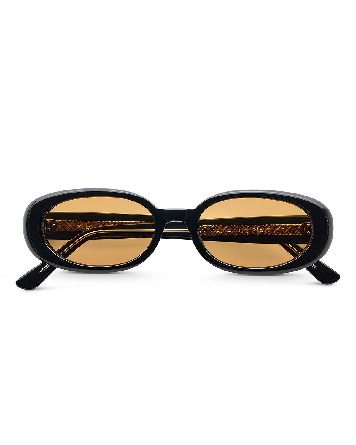 SUNGLASSES-WOMEN-MEN-UNISEX-ARIA-BLACK-CUSTOM-SUNSET-FRONT |BLACK CUSTOM LENSES-SUNSET