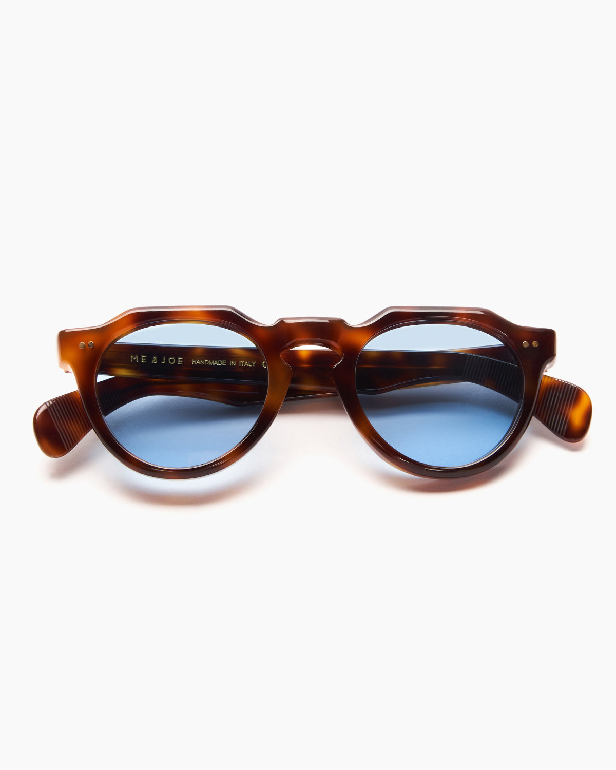 SUNGLASSES-WOMEN-MEN-UNISEX-BERLIN-STUDIO-TORTOISE-BLUE-FRONT |TORTOISE CUSTOM LENSES-BLUE JEAN