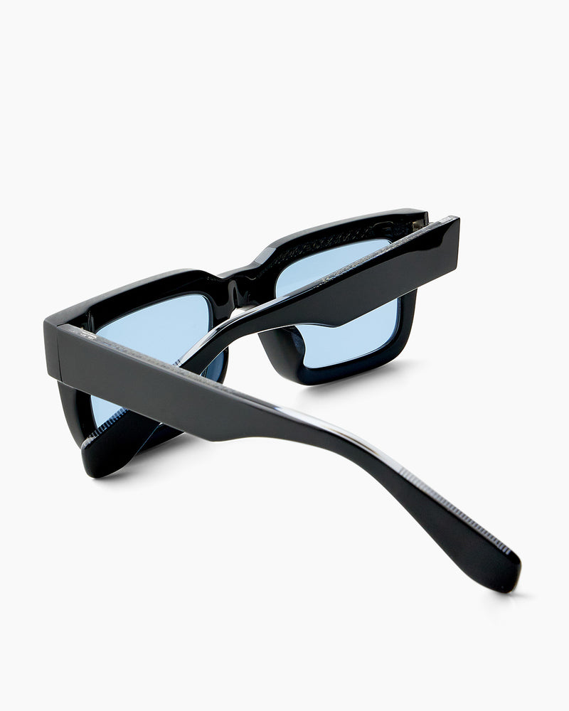 SUNGLASSES-WOMEN-MEN-UNISEX-COOPER-BLACK-CUSTOMLENSES-BLUE JEAN-TEMPLE