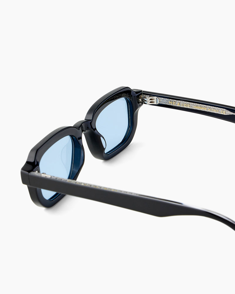 SUNGLASSES-WOMEN-MEN-UNISEX-DRAKE-BLACK-CUSTOMLENSES-BLUEJEAN-TEMPLE