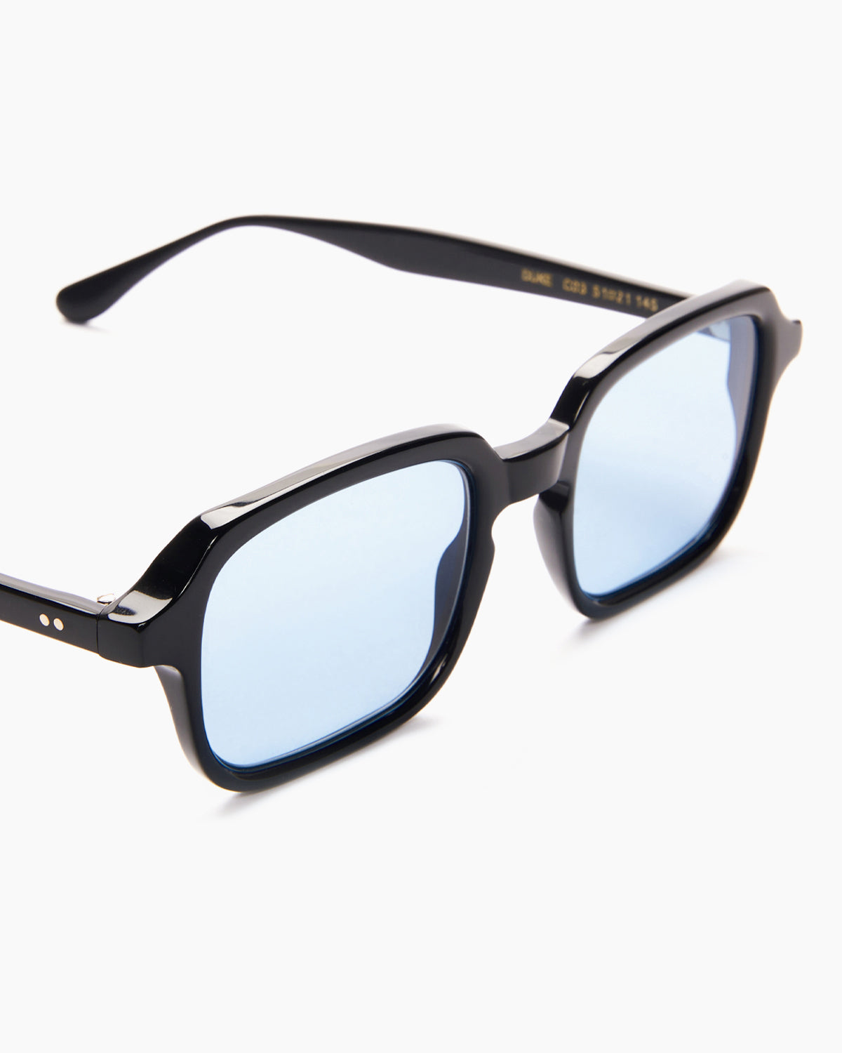    SUNGLASSES-WOMEN-MEN-UNISEX-DU_-BLACK-STUDIO-BLUE-DETAIL |BLACK CUSTOM LENSES-BLUE JEAN