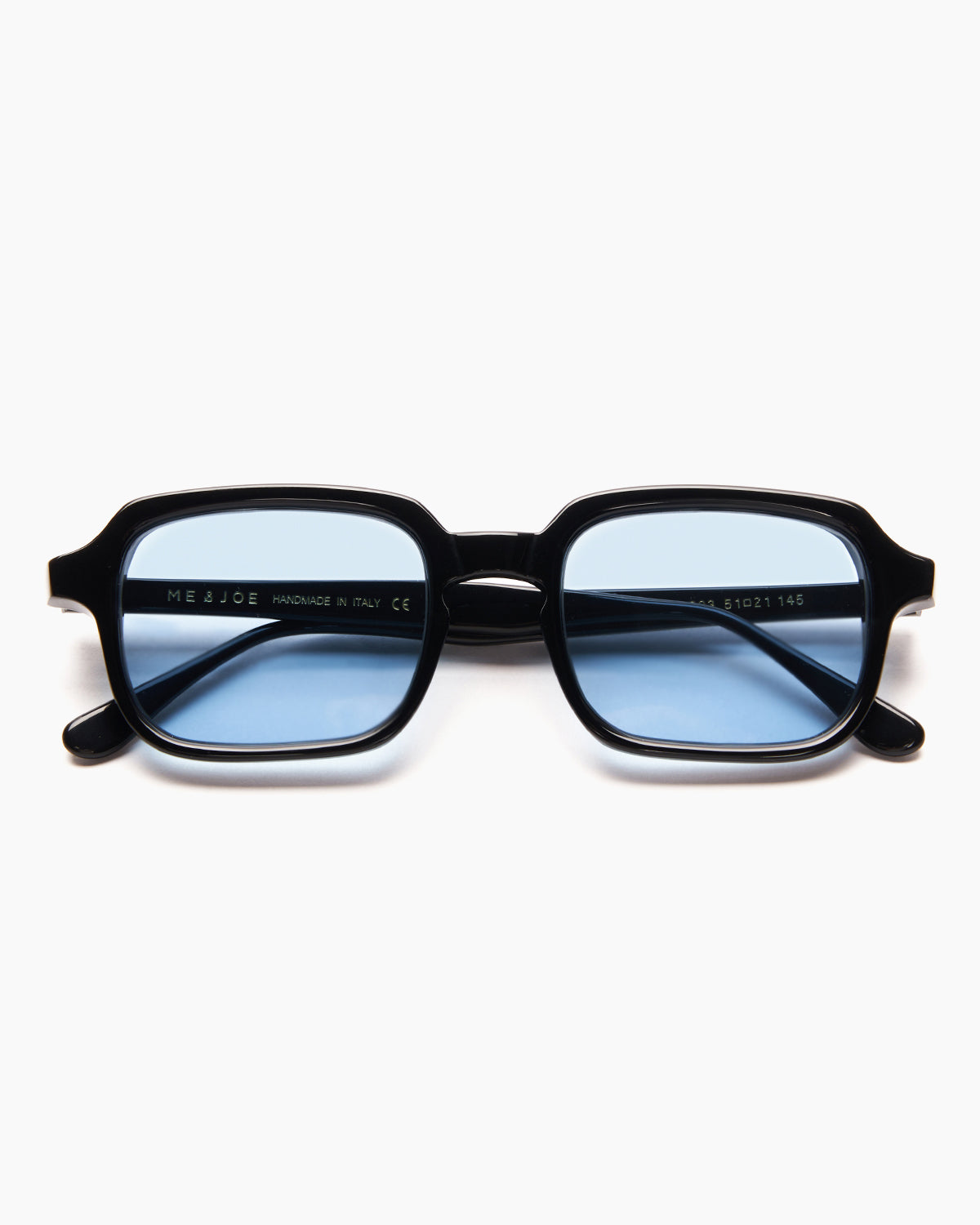 SUNGLASSES-WOMEN-MEN-UNISEX-DU_-BLACK-STUDIO-BLUE-FRONT |BLACK CUSTOM LENSES-BLUE JEAN