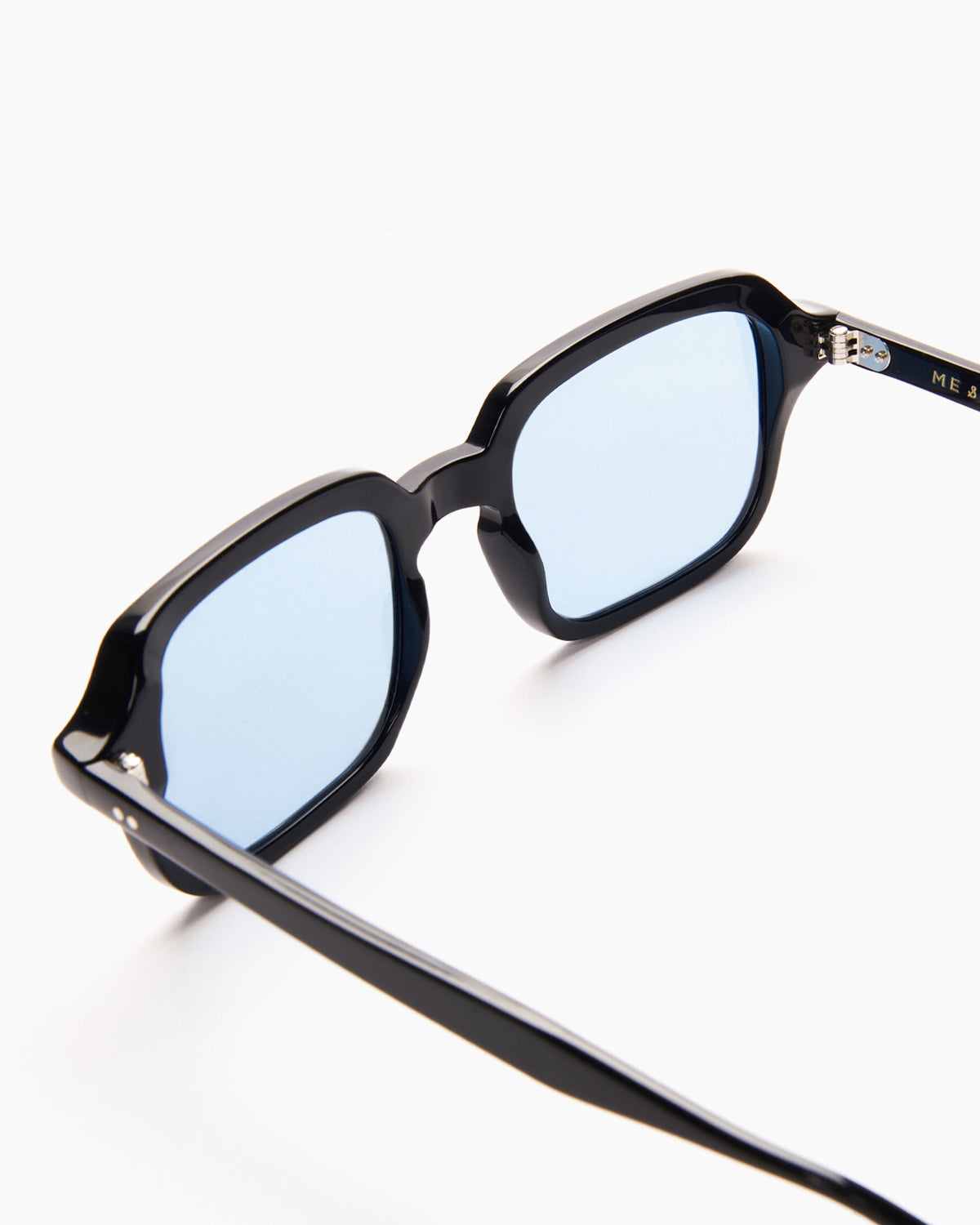 SUNGLASSES-WOMEN-MEN-UNISEX-DU_-BLACK-STUDIO-BLUE-TEMPLE |BLACK CUSTOM LENSES-BLUE JEAN