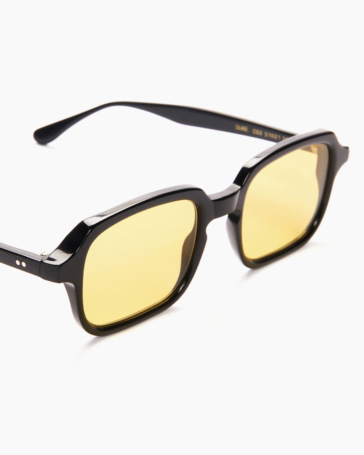 SUNGLASSES-WOMEN-MEN-UNISEX-DU_-BLACK-STUDIO-YELLOW-DETAIL |BLACK CUSTOM LENSES-PINA COLADA