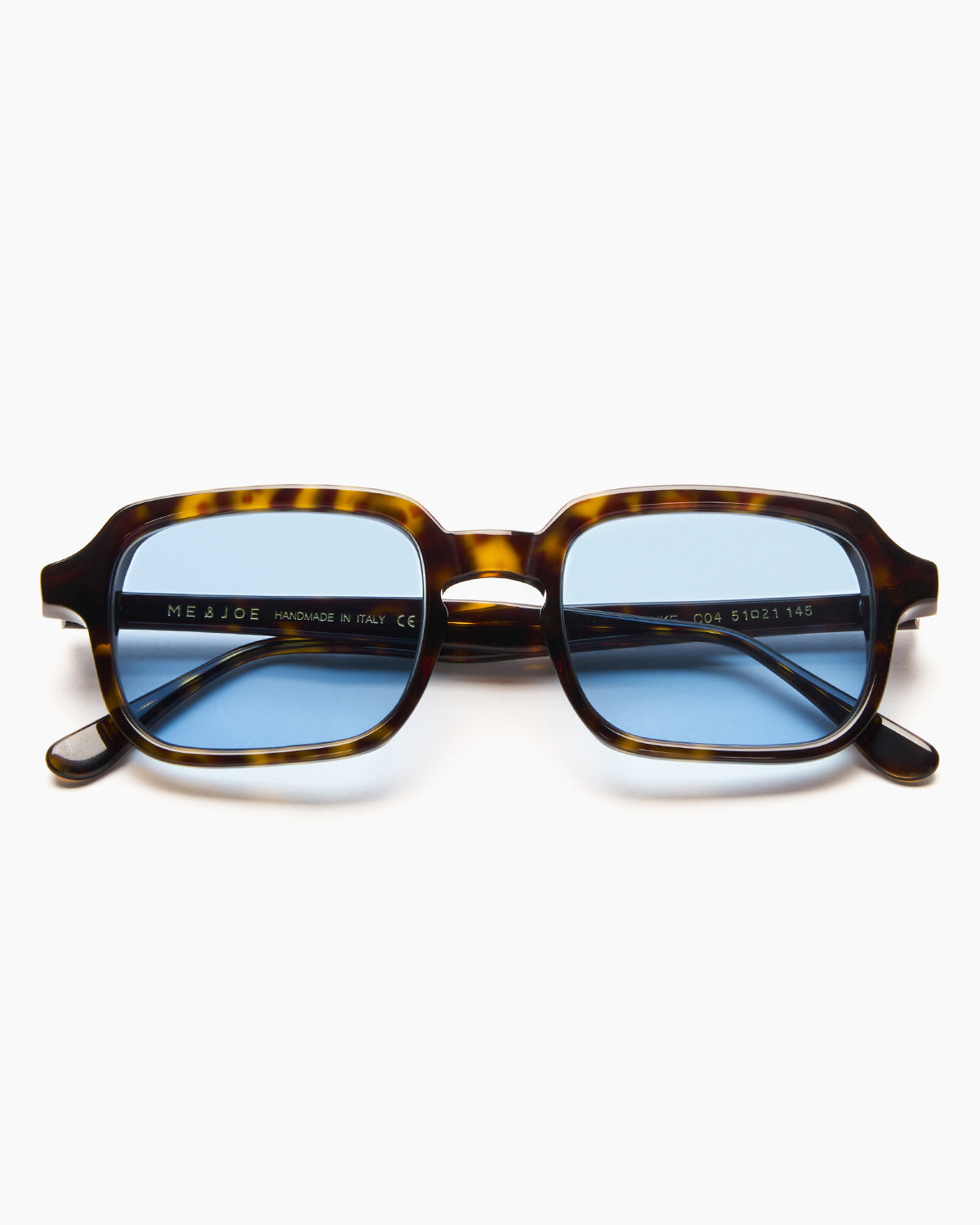 SUNGLASSES-WOMEN-MEN-UNISEX-DU_-TORTOISE-STUDIO-BLUE-FRONT |TORTOISE CUSTOM LENSES-BLUE JEAN