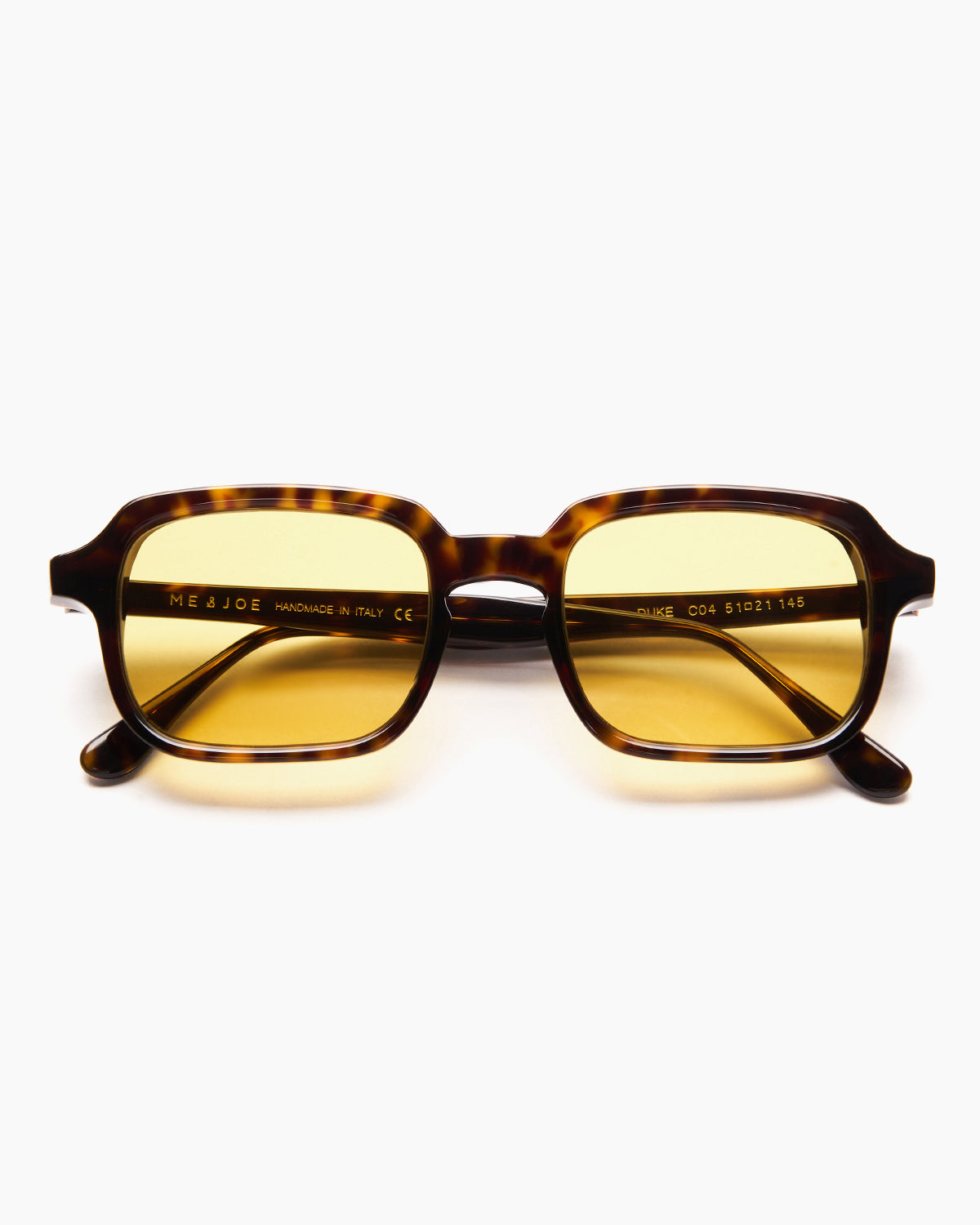 SUNGLASSES-WOMEN-MEN-UNISEX-DU_-TORTOISE-STUDIO-YELLOW-FRONT |TORTOISE CUSTOM LENSES-PINA COLADA