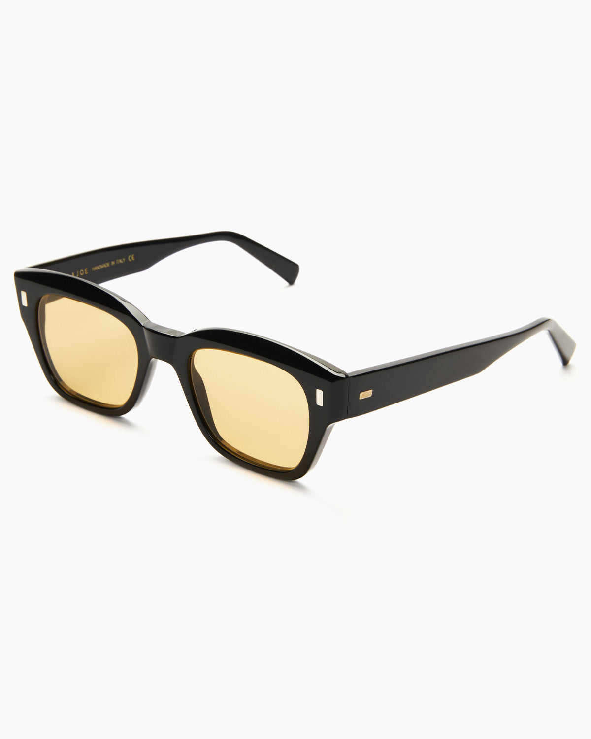 SUNGLASSES-WOMEN-MEN-UNISEX-DYLAN-BLACK-STUDIO-YELLOW-SIDE |BLACK CUSTOM LENSES-PINA COLADA