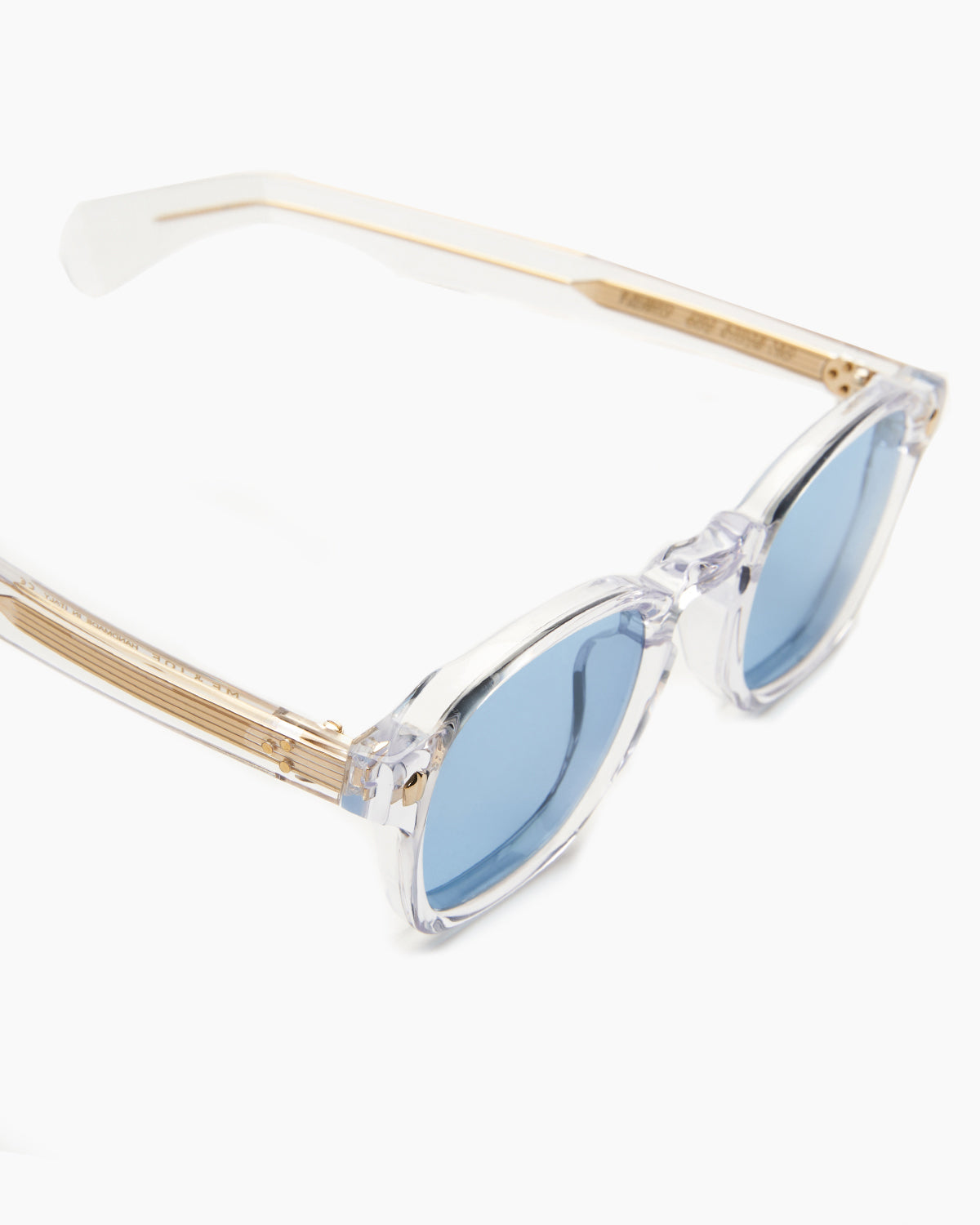 SUNGLASSES-WOMEN-MEN-UNISEX-FAUSTO-STUDIO-CRYSTAL-BLUE-DETAIL |CRYSTAL CUSTOM LENSES-BLUE JEAN