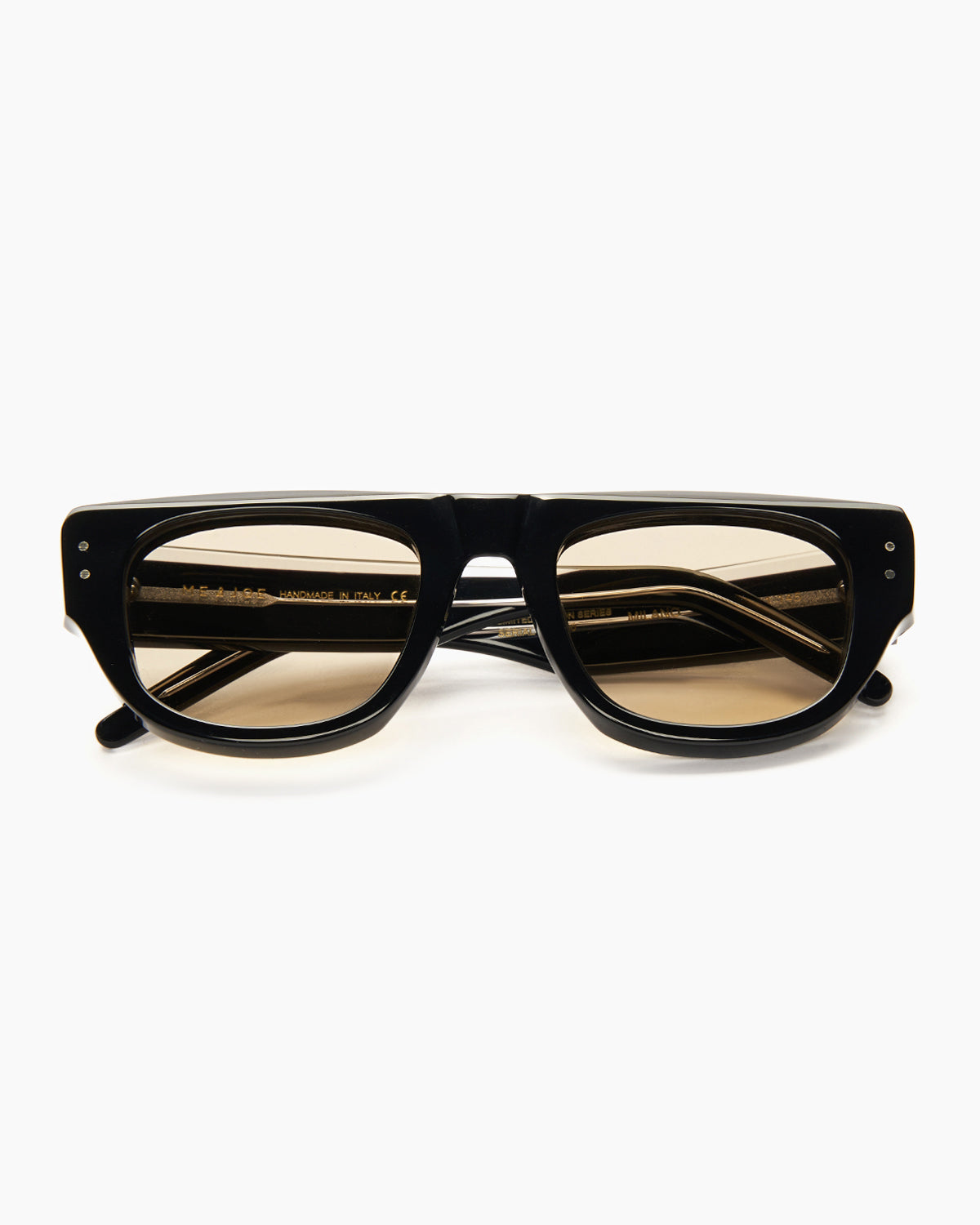 SUNGLASSES-WOMEN-MEN-UNISEX-MILANO-STUDIO-BLACK-SAND-FRONT |BLACK CUSTOM LENSES-PINA COLADA