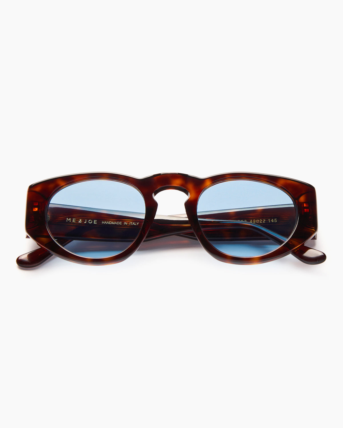 SUNGLASSES-WOMEN-MEN-UNISEX-ONASSIS-TORTOISE-STUDIO-BLUE-FRONT |TORTOISE CUSTOM LENSES-BLUE JEAN