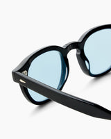 SUNGLASSES-WOMEN-MEN-UNISEX-TAYLOR-BLACK-CUSTOM LENSES-BLUE JEAN-DETAIL