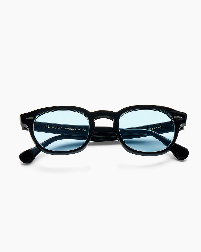 SUNGLASSES-WOMEN-MEN-UNISEX-TAYLOR-BLACK-CUSTOM LENSES-BLUE JEAN-FRONT