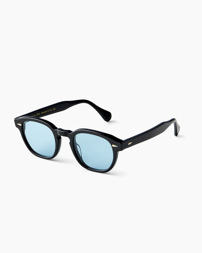 SUNGLASSES-WOMEN-MEN-UNISEX-TAYLOR-BLACK-CUSTOM LENSES-BLUE JEAN-SIDE