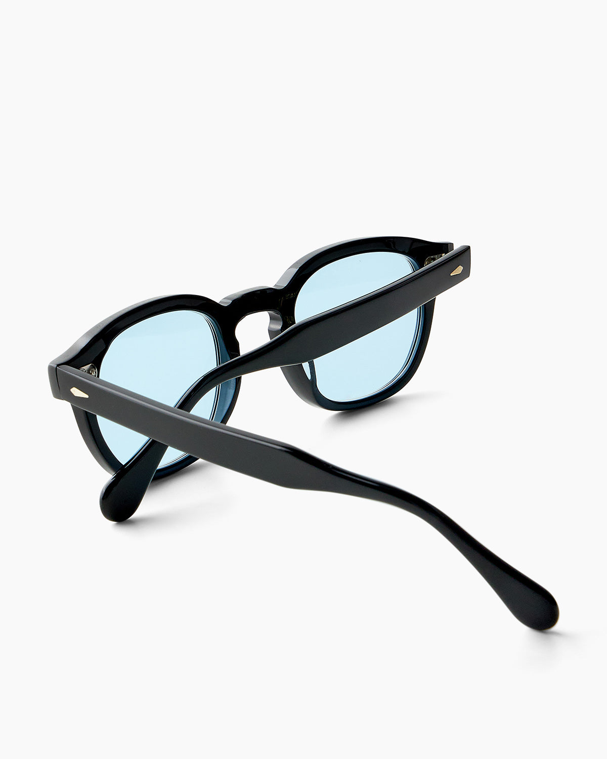 SUNGLASSES-WOMEN-MEN-UNISEX-TAYLOR-BLACK-CUSTOM LENSES-BLUE JEAN-TEMPLE |BLACK CUSTOM LENSES-BLUE JEAN