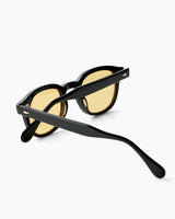 SUNGLASSES-WOMEN-MEN-UNISEX-TAYLOR-BLACK-CUSTOM LENSES-PINA COLADA-TEMPLE