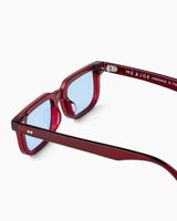 SUNGLASSES-WOMEN-MEN-UNISEX-WALKER-RED-CUSTOMLENSES-BLUEJEAN-TEMPLE