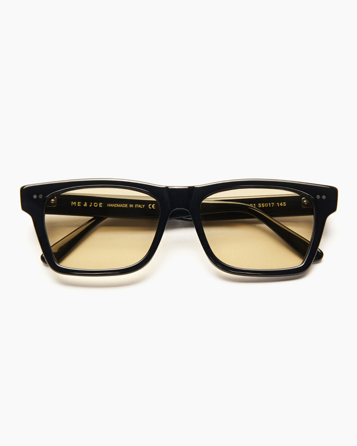 SUNGLASSES-WOMEN-MEN-UNISEX-WAYNE-STUDIO-BLACK-SAND-FRONT | BLACK CUSTOM LENSES-SAND