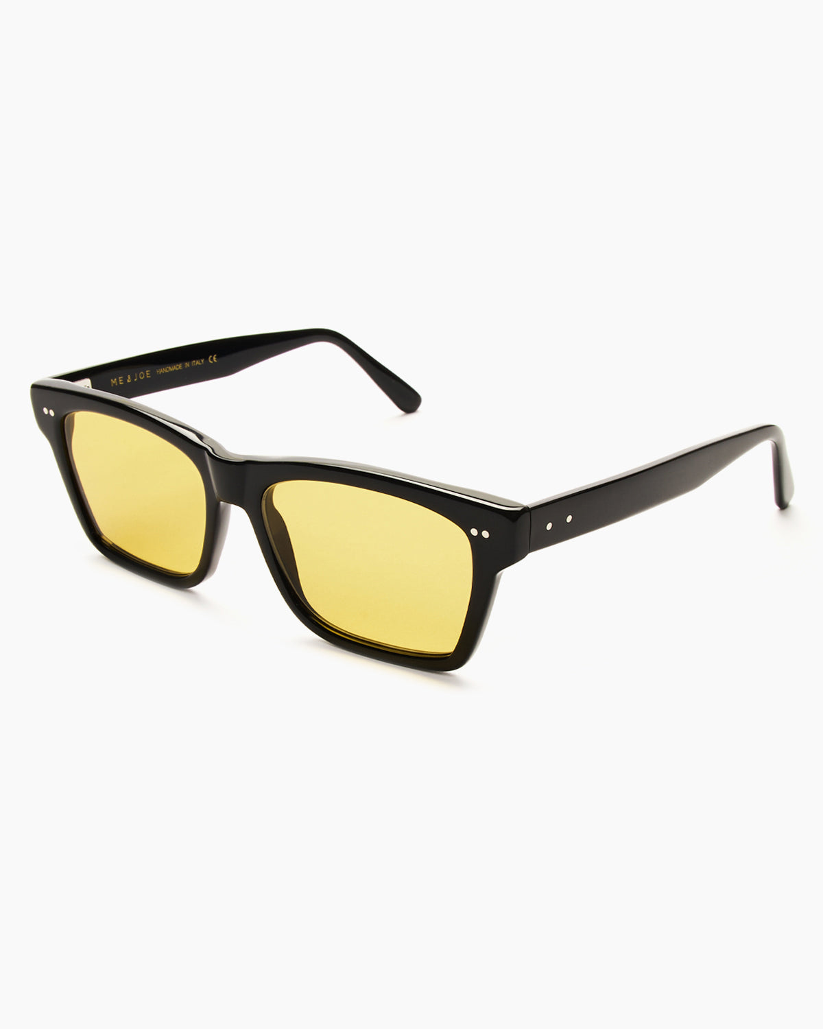 SUNGLASSES-WOMEN-MEN-UNISEX-WAYNE-STUDIO-BLACK-YELLOW-SIDE| BLACK CUSTOM LENSES-PINA COLADA