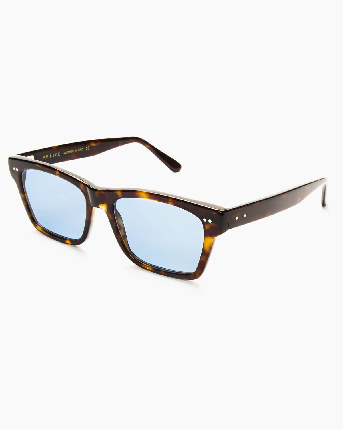 SUNGLASSES-WOMEN-MEN-UNISEX-WAYNE-STUDIO-TORTOISE-BLUE-SIDE|TORTOISE CUSTOM LENSES-BLUE JEAN