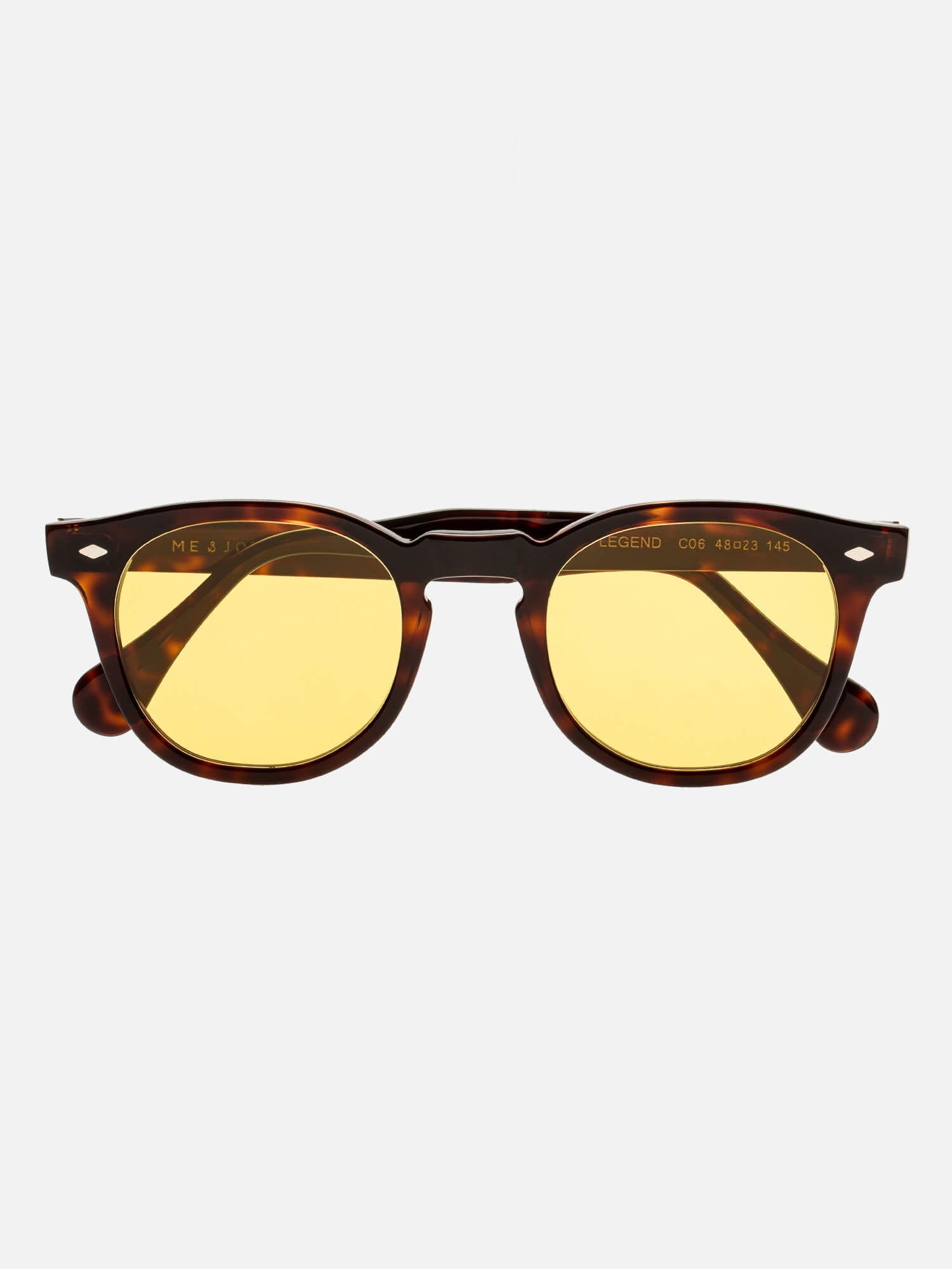 SUNGLASSES-UNISEX-MEN-WOMEN-LEGEND-TORTOISE-CUSTOMIZED-LENSES-YELLOW-FRONT |TORTOISE CUSTOM LENSES-YELLOW