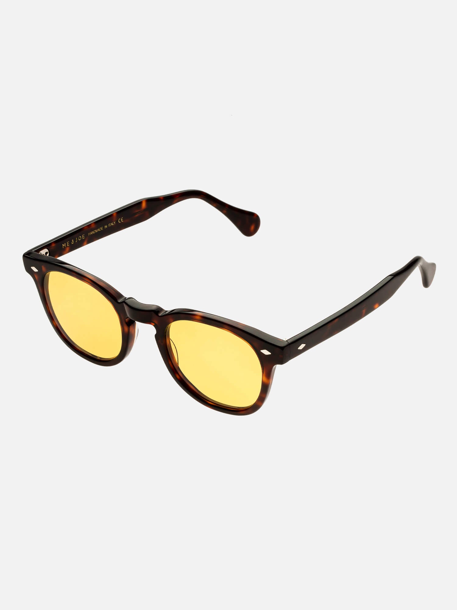 SUNGLASSES-UNISEX-MEN-WOMEN-LEGEND-TORTOISE-CUSTOMIZED-LENSES-YELLOW-SIDE |TORTOISE CUSTOM LENSES-YELLOW