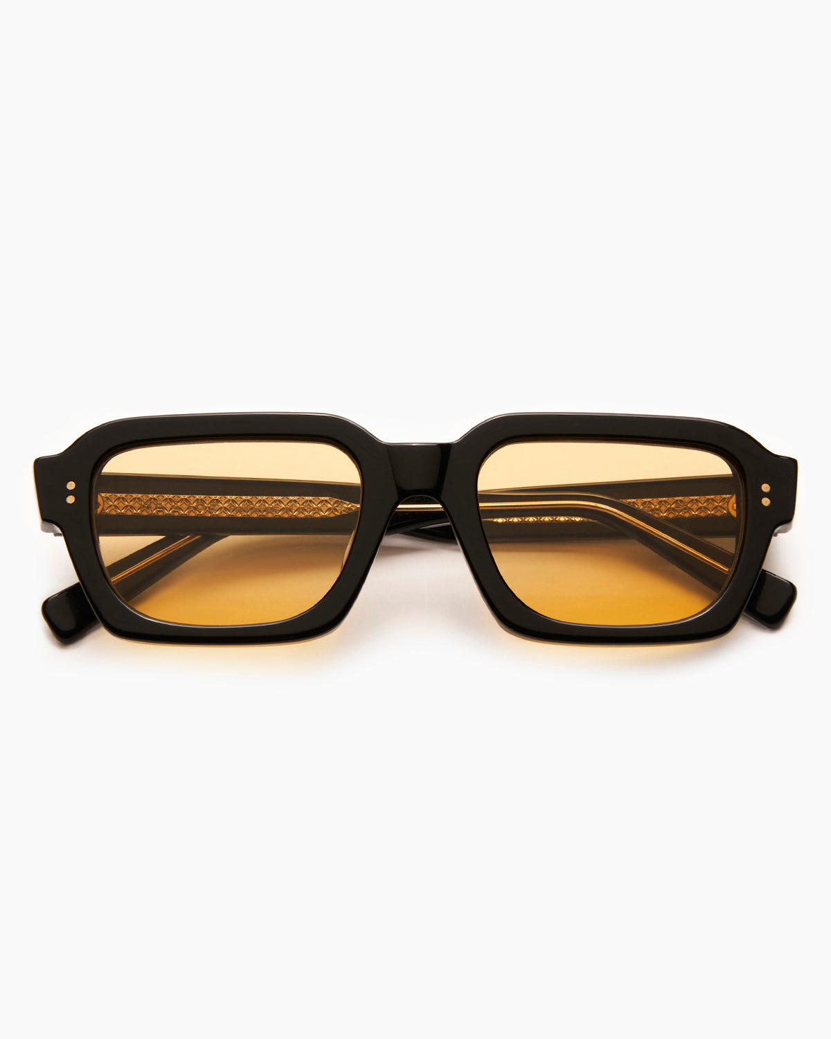 SUNGLASSES-WOMEN-MEN-UNISEX-AMERICA-BLACK-CUSTOM-YELLOWLENSES-FRONT |BLACK CUSTOM LENSES-PINA COLADA