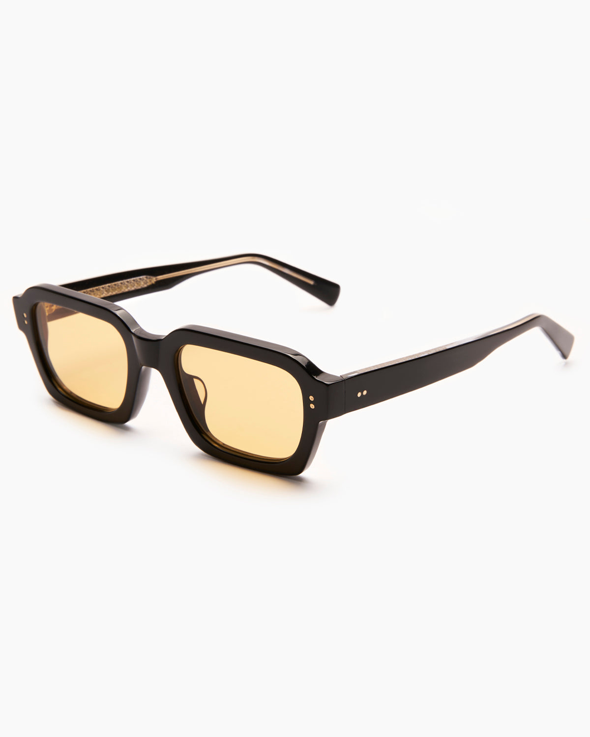 SUNGLASSES-WOMEN-MEN-UNISEX-AMERICA-BLACK-CUSTOM-YELLOWLENSES-SIDE |BLACK CUSTOM LENSES-PINA COLADA