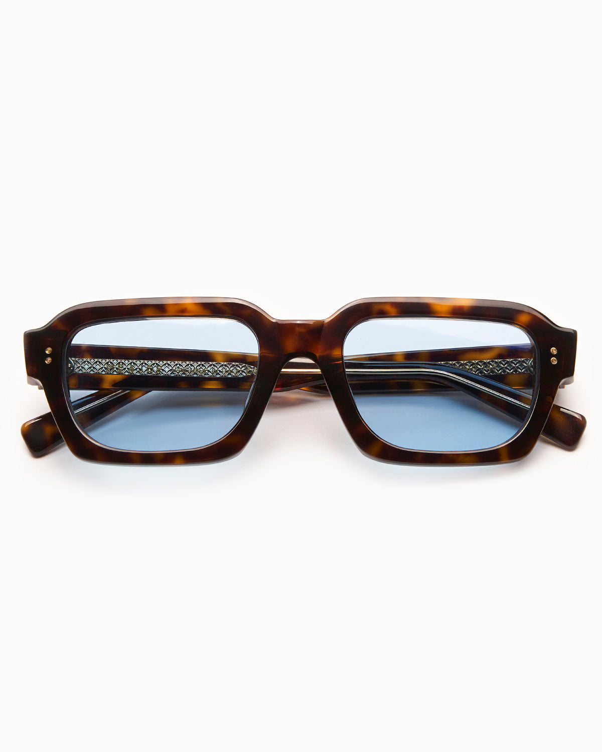 SUNGLASSES-WOMEN-MEN-UNISEX-AMERICA-TORTOISE-CUSTOM-BLUELENSES-FRONT  |TORTOISE CUSTOM LENSES-BABY BLUE